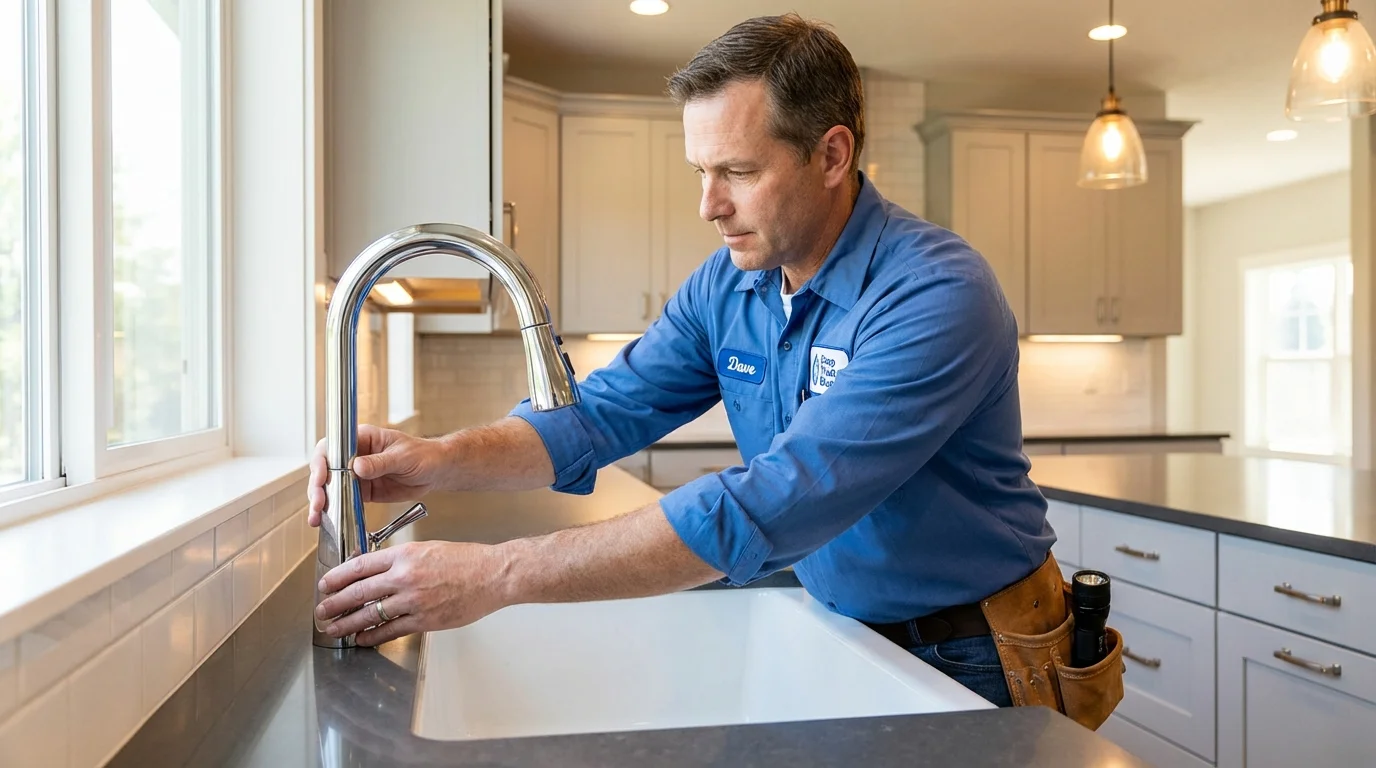 Kitchen faucet installation by Johns Plumbing LLC in Randleman